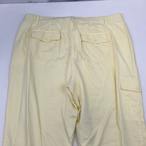 Talbots Womens Supersoft Cargo Pants High Rise Yellow Size 22W - Picture 6 of 10